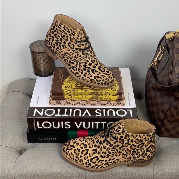 leopard chukka boots